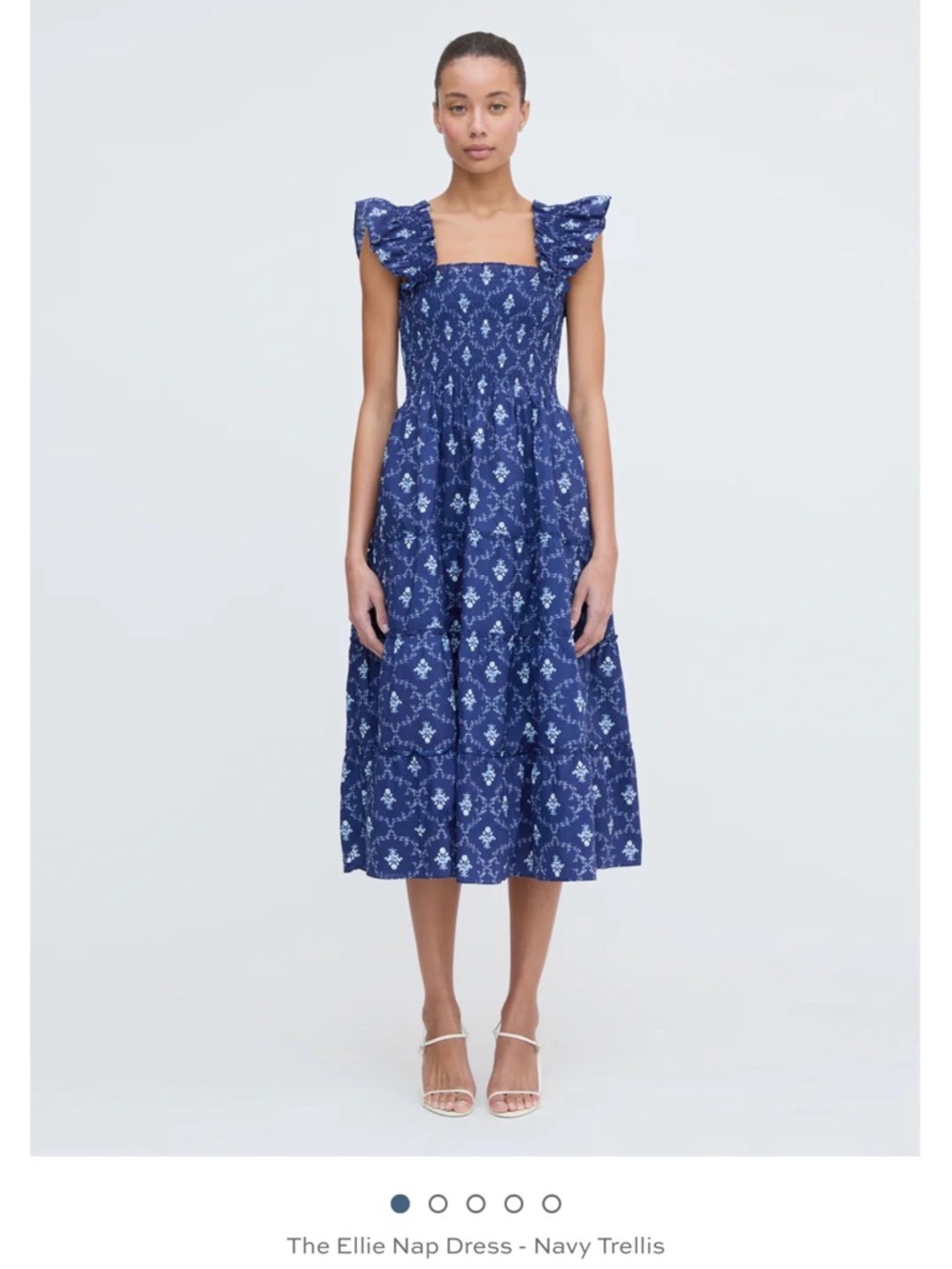 Like new Hill House The Ellie Nap Dress, size M, navy trellis